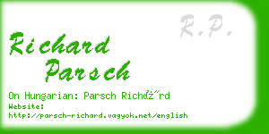 richard parsch business card